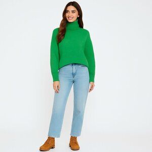 2/$30 ZARA Small Green Cashmere Blend Wool Blend Turtleneck Sweater